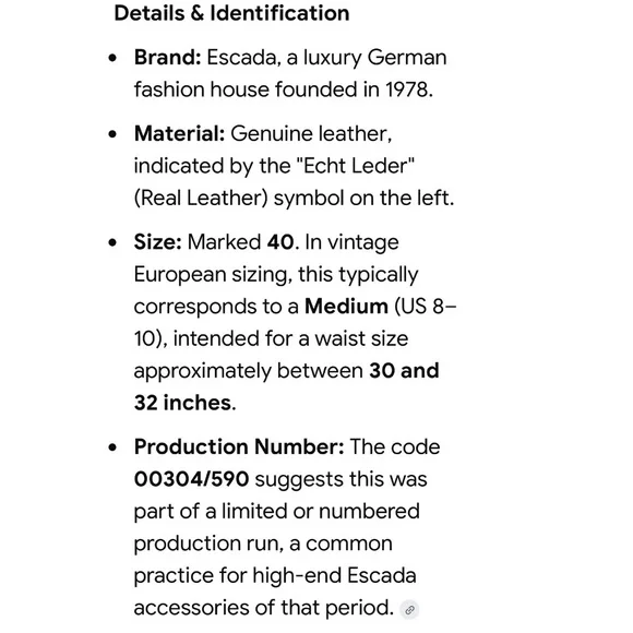 Escada Vintage Suede Tassel Belt Made in Western Germany 80’s? EU Size 40 - Picture 5 of 5